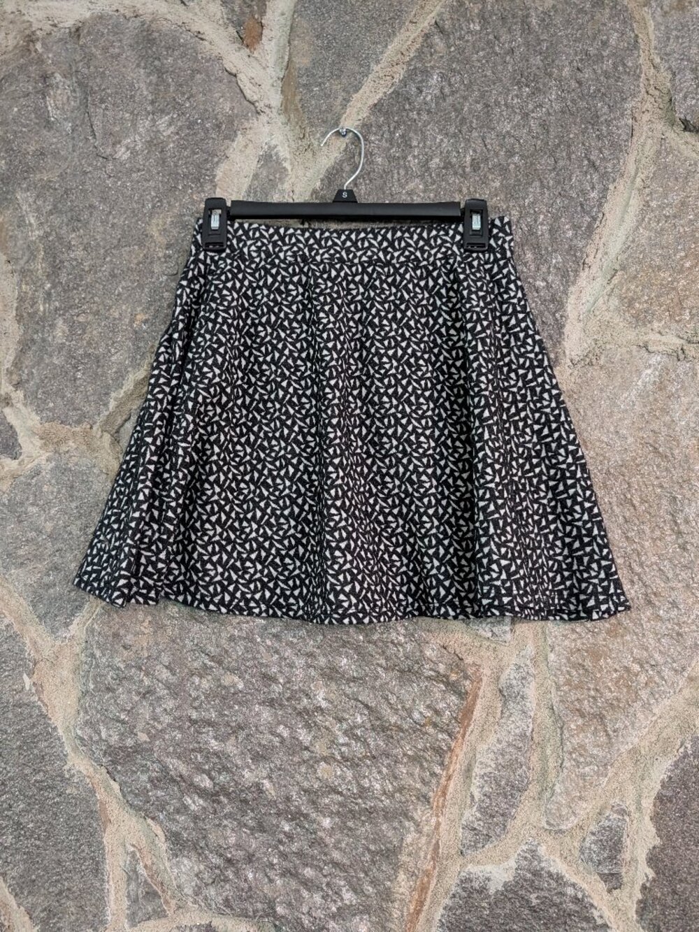 Black and White Skater Skirt